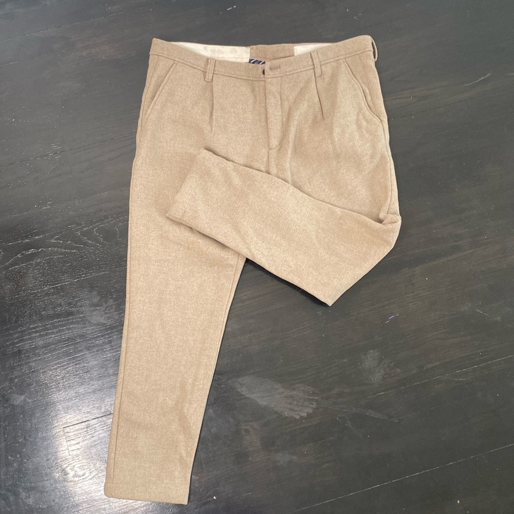 Tan Pleated Trousers